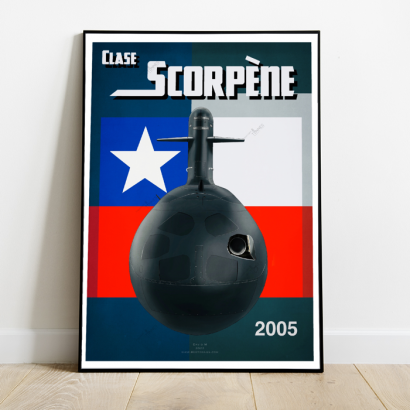 Affiche poster sous-marin Classe Scorpène
