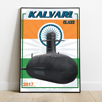 Affiche poster sous-marin Classe Kalvari