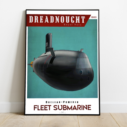 Poster submarine HMS Dreadnought