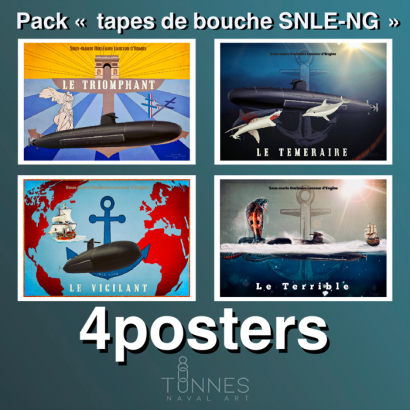 Pack de 4 posters tapes de bouches SNLE-NG