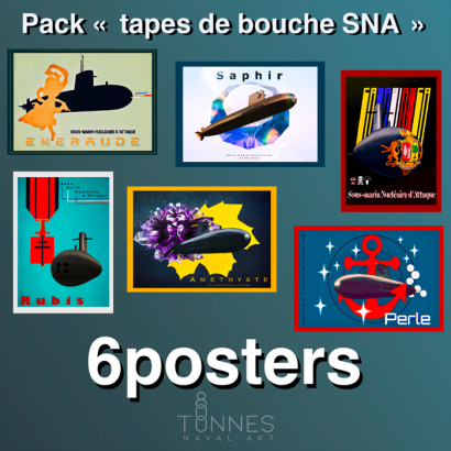 Pack de 6 posters tapes de bouches SNA
